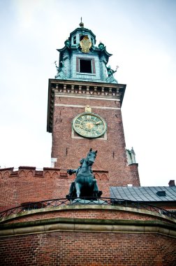 Cracow (Polonya Wawel tepe üzerinde Hıristiyan Katedrali)