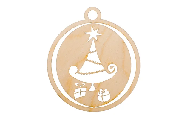 Kerst ornament op wit - kerstboom en geschenken — Stockfoto