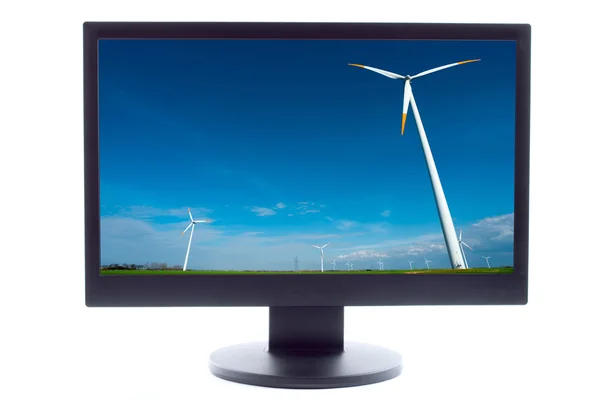 Wind Turbines Screen — Stock Photo, Image