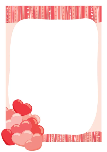Hearts in the frame — Stock Vector