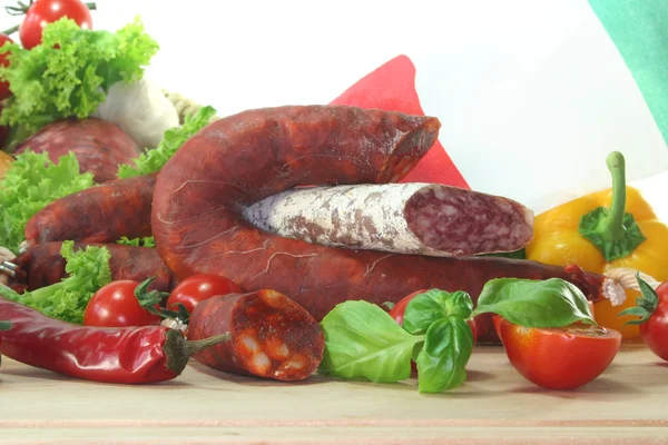Italiaanse salami — Stockfoto