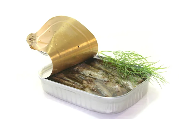 Tin anchovies — Stock Photo, Image