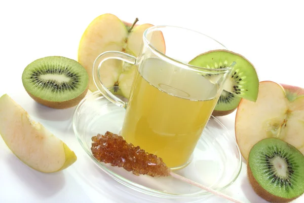 Kiwi y té de manzana —  Fotos de Stock