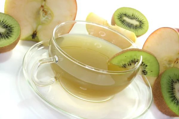 Kiwi a jablečný čaj — Stock fotografie