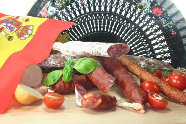 Spanish salami clipart