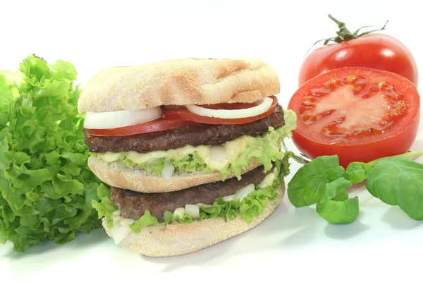 Double hamburger — Stock Photo, Image