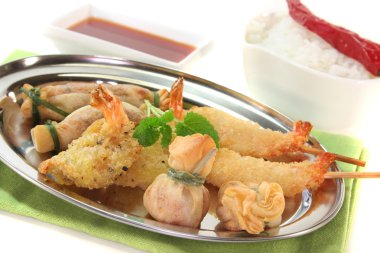 Thai prawns specialties clipart