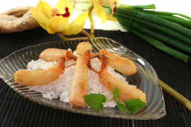 Thai prawns specialties clipart