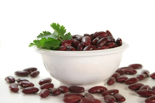 Kidney Beans Small White Bowl — Stock Photo, Image