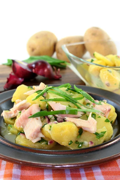 Bärlauch-Kartoffelsalat — Stockfoto
