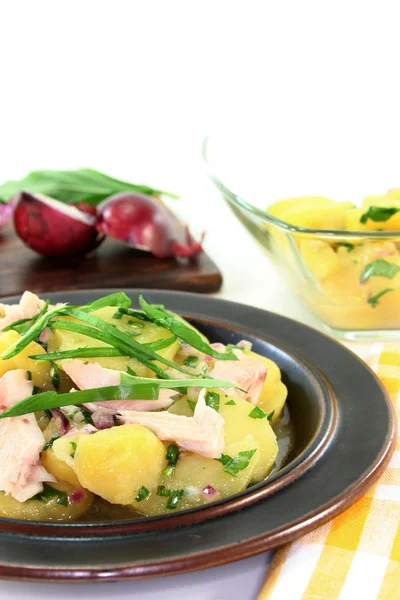 Bärlauch-Kartoffelsalat — Stockfoto