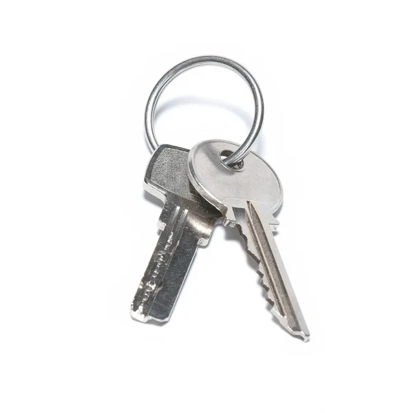 Dva stříbrné klíče — Stock fotografie