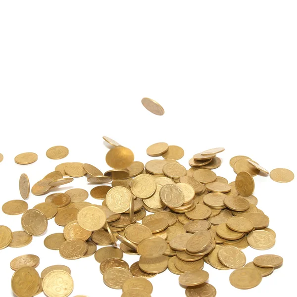 Regen van gouden munten — Stockfoto