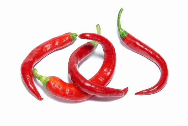 Pilha de pimentas vermelhas quentes — Fotografia de Stock
