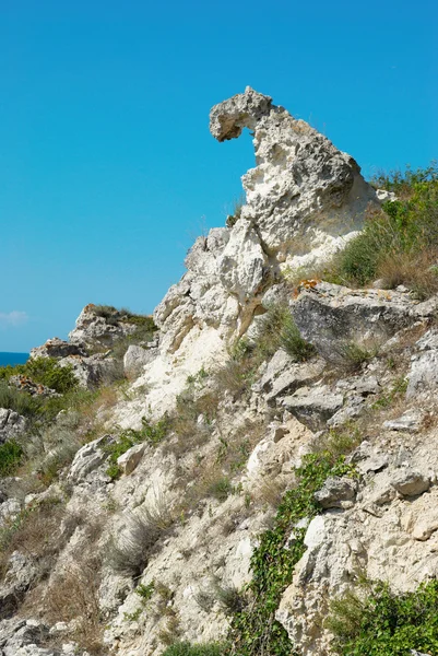 Eine Küste mit vielen großen Felsen. — Stockfoto