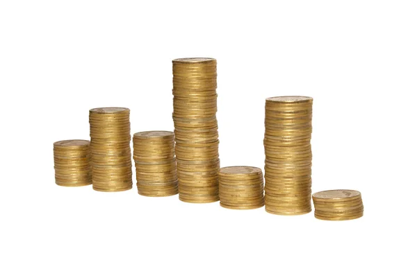 Diagrama de monedas de oro — Foto de Stock