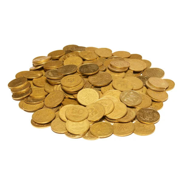 Hoop van gouden munten — Stockfoto