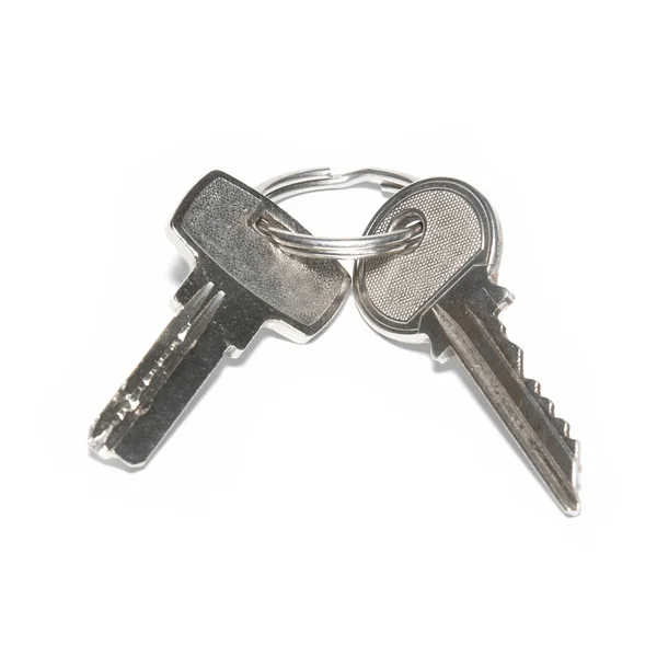 Zwei silberne Schlüssel — Stockfoto