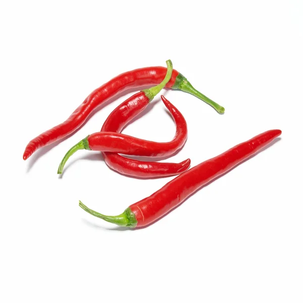 Stack of red hot chili peppers — Stock Photo, Image