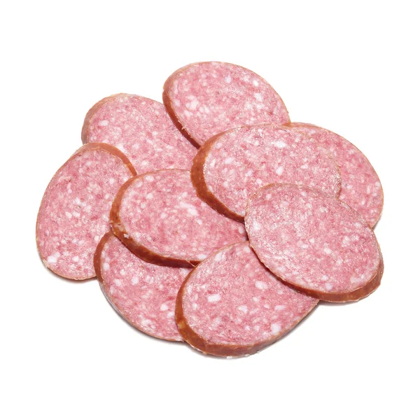 Heap of sliced sausage — Stock Photo, Image