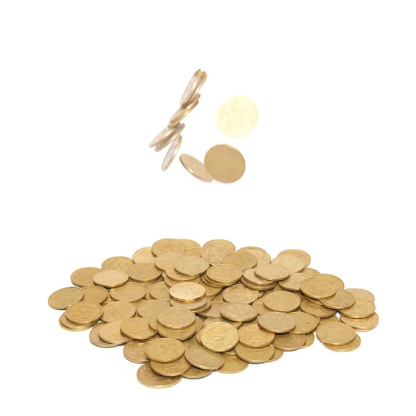 Дощ із золотими монетами — стокове фото