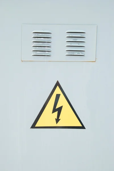 Sinal de emergência elétrica — Fotografia de Stock