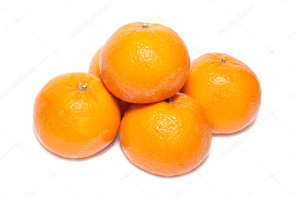 Group of orange mandarins