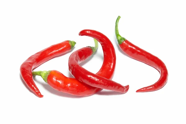Stack of red hot chili peppers — Stock Photo, Image