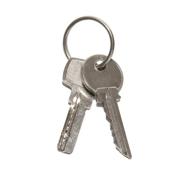 Twee zilveren sleutels — Stockfoto
