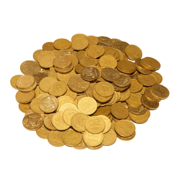 Haufen goldener Münzen — Stockfoto