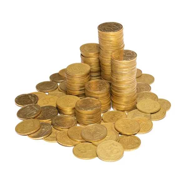 Kolumn av guldmynt — Stockfoto