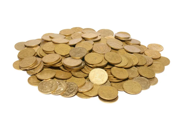 Pile of golden coins isolated — Stock Photo © Elnur_ #1945322