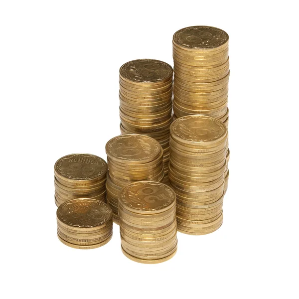 Coluna de moedas de ouro — Fotografia de Stock