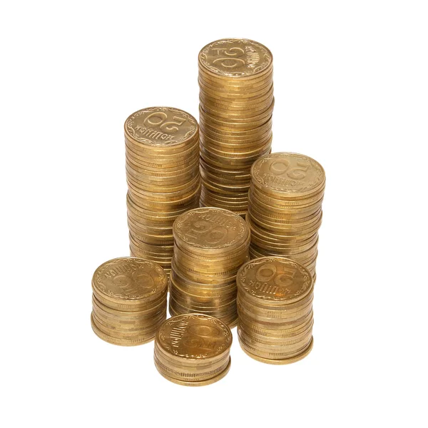 Columna de monedas de oro —  Fotos de Stock