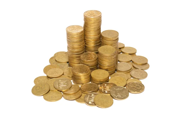 Kolumn av guldmynt — Stockfoto