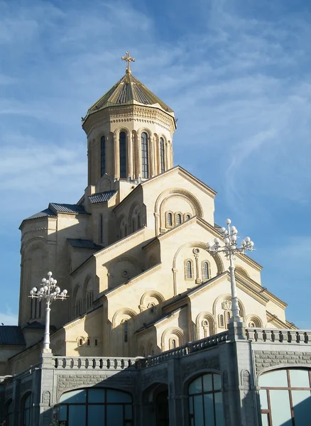 Fasaden Trefaldighetskyrkan Tbilisi Georgien — Stockfoto