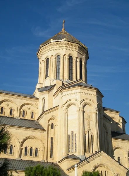 Kupolen Trefaldighetskyrkan Tbilisi Georgien — Stockfoto