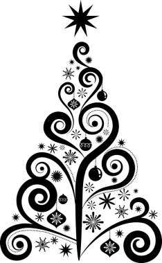 Graphic Christmas tree clipart