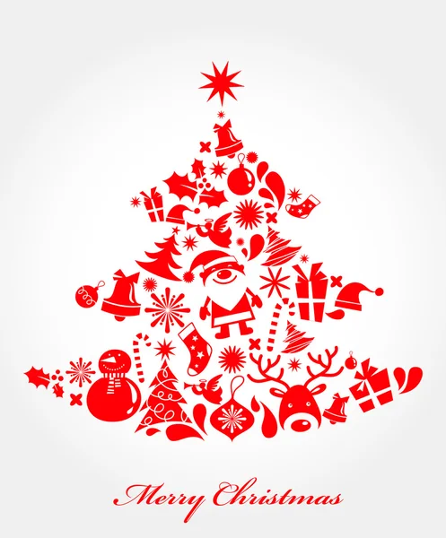 Z prvků vánoční strom — Stockový vektor