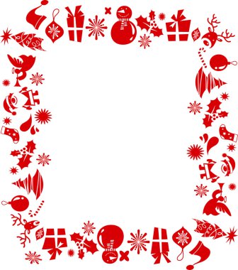 Christmas elements frame clipart