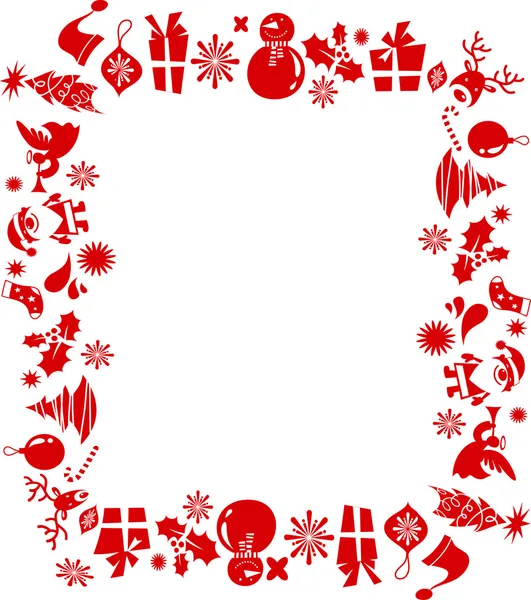 Cadre éléments de Noël — Image vectorielle