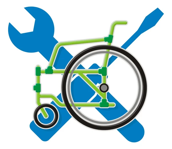 Serviço de cadeira de rodas — Vetor de Stock