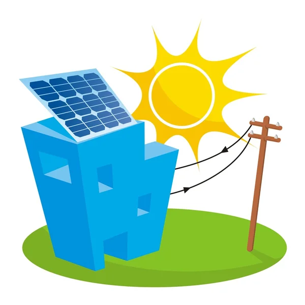 Solární dům — Stockový vektor