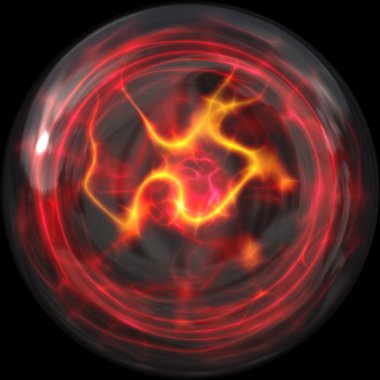 Energy ball - captured string visualization clipart