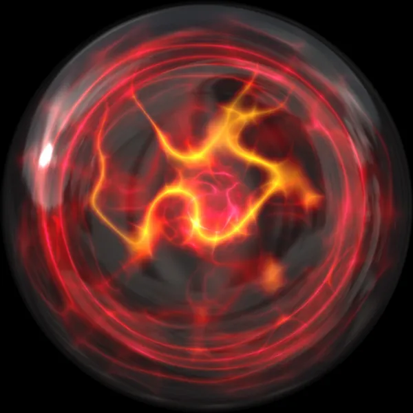 Energetické koule - zachycený řetězec vizualizace — Stock fotografie