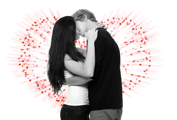 Sexy junges Paar küsst — Stockfoto