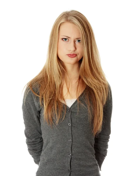 Aantrekkelijke jonge blonde vrouw — Stockfoto