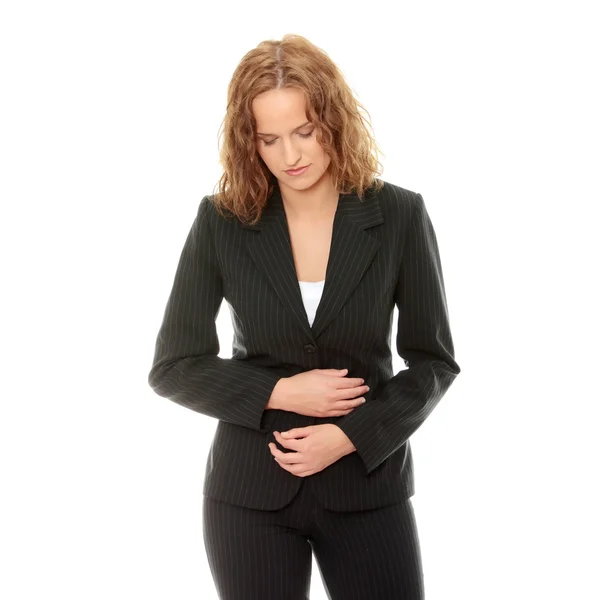 胃の問題を持つ若い女 — ストック写真