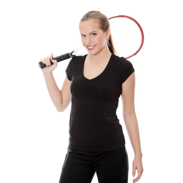 Giocatore di tennis adolescente — Foto Stock