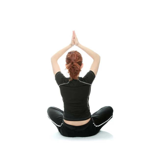 Donna che fa yoga — Foto Stock